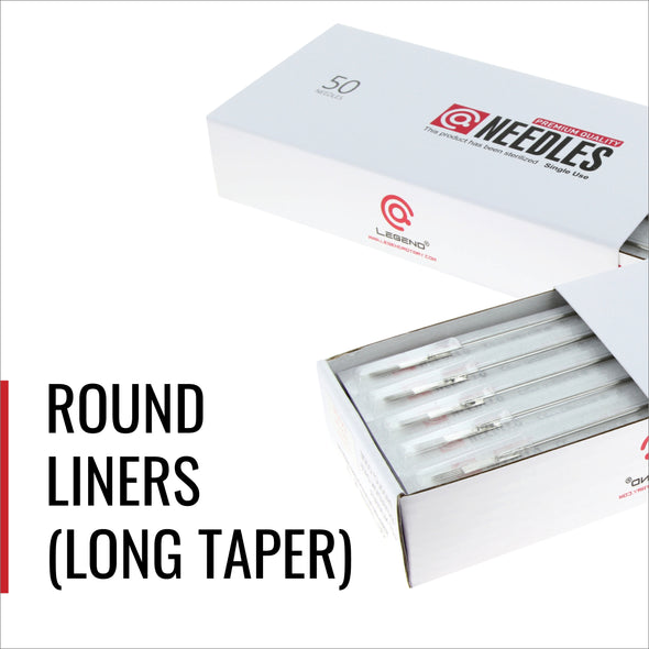 Round Liners Long Taper - Traditional On-Bar Needles-LegendRotary.com